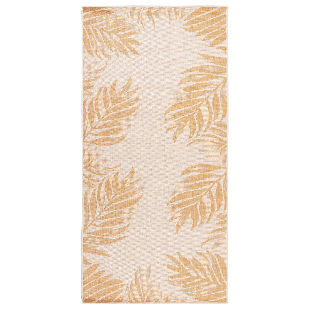 Outdoor-Teppich Flachgewebe 100x200 cm Blattmuster