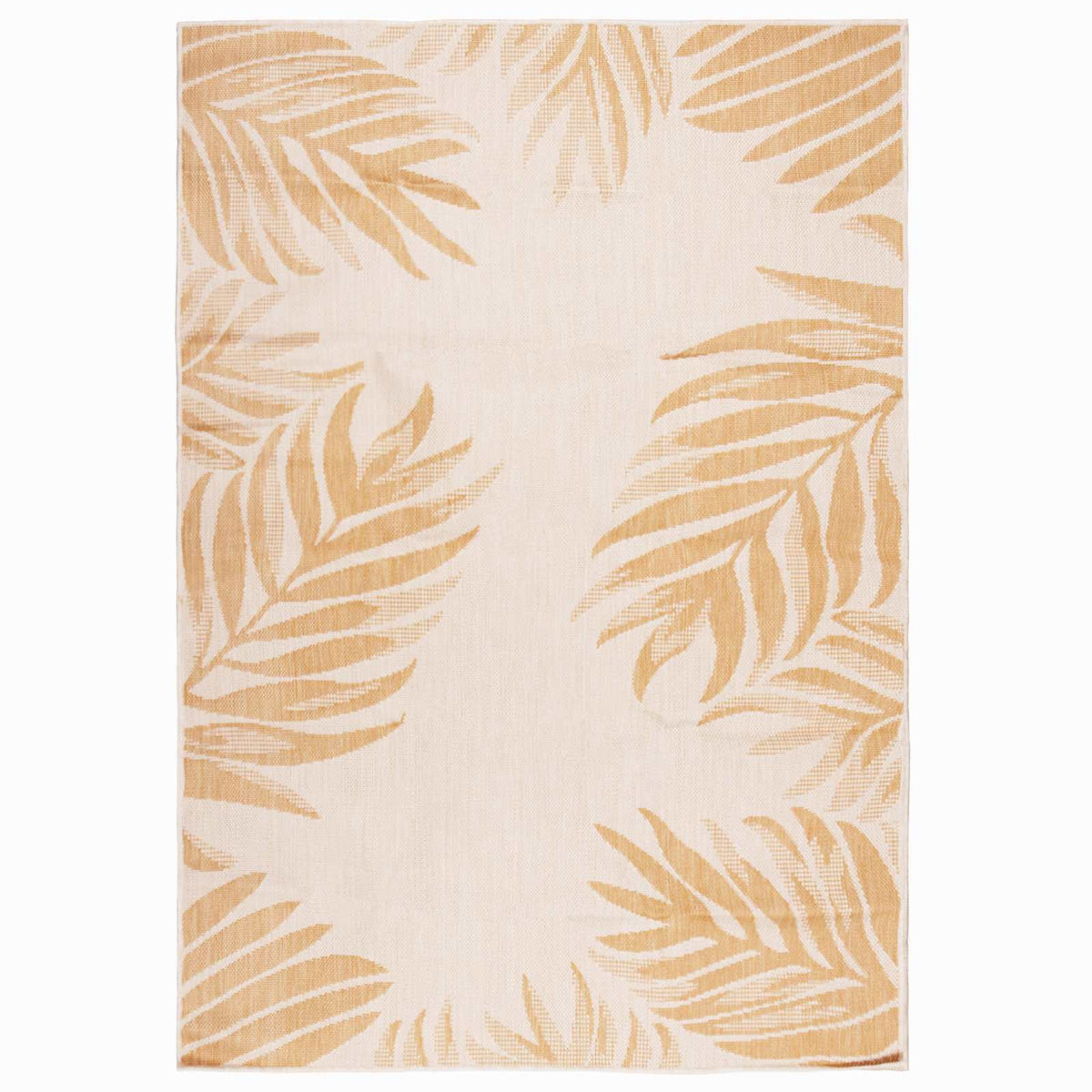 Outdoor-Teppich Flachgewebe 120x170 cm Blattmuster