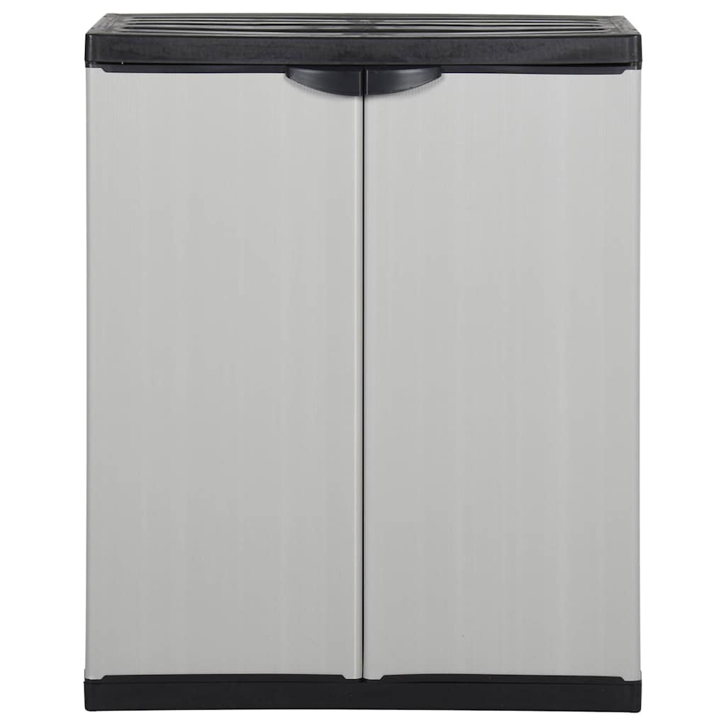 Garten-Lagerschrank mit 1 Boden Grau und Schwarz 68x40x85 cm