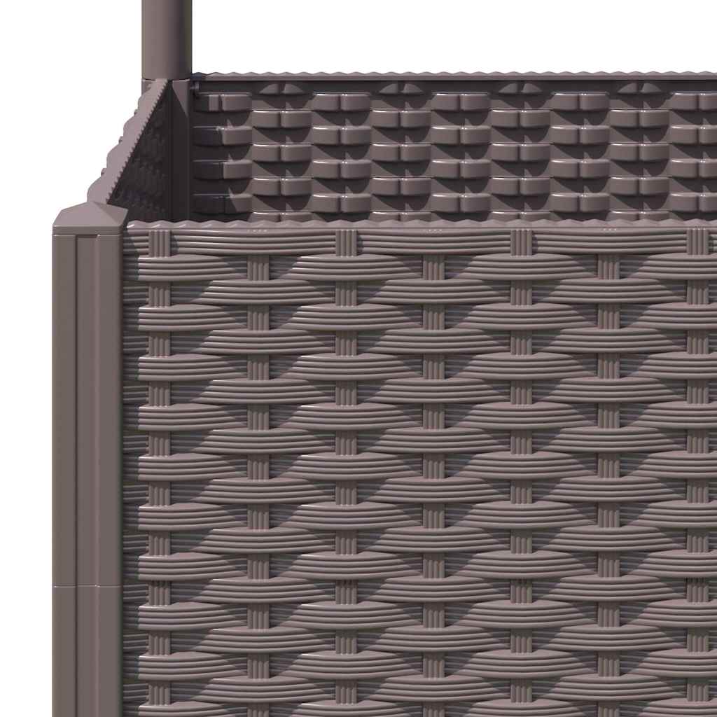 Garten-Pflanzgefäß mit Spalier Braun 120 x 40 x 136 cm PP