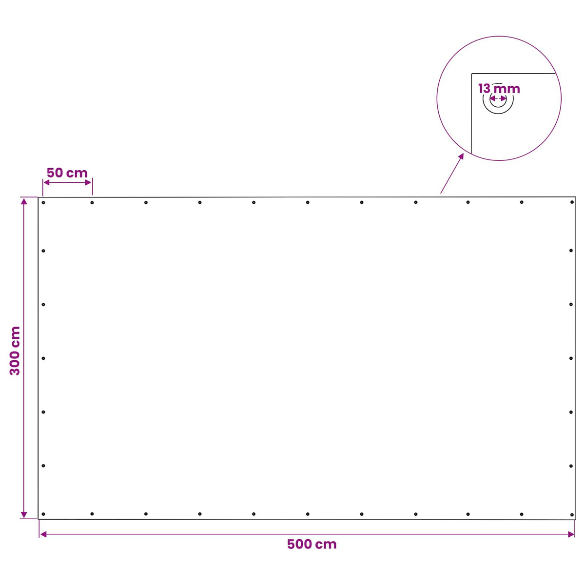 Leno-Abdeckplane 140 g/m² 3x5 m Weiß