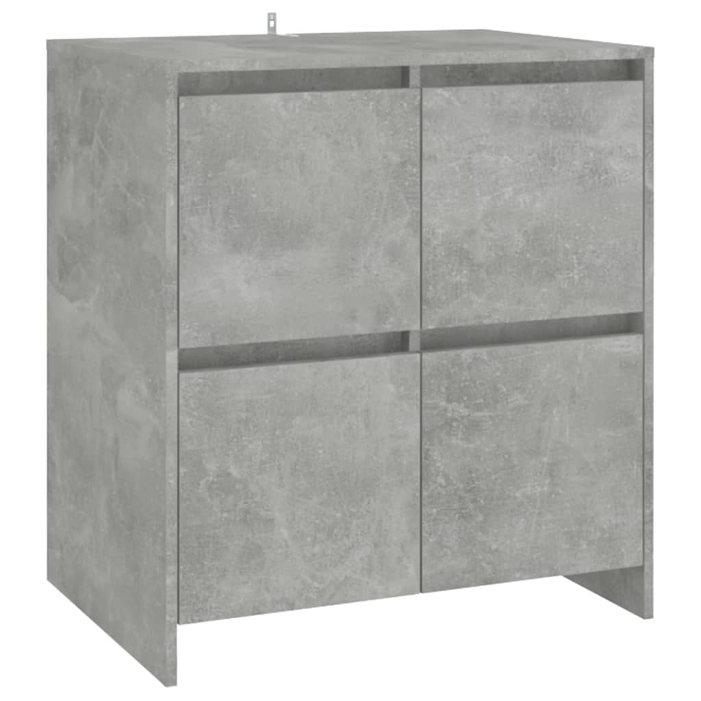 2-tlg. Sideboard Betongrau Holzwerkstoff