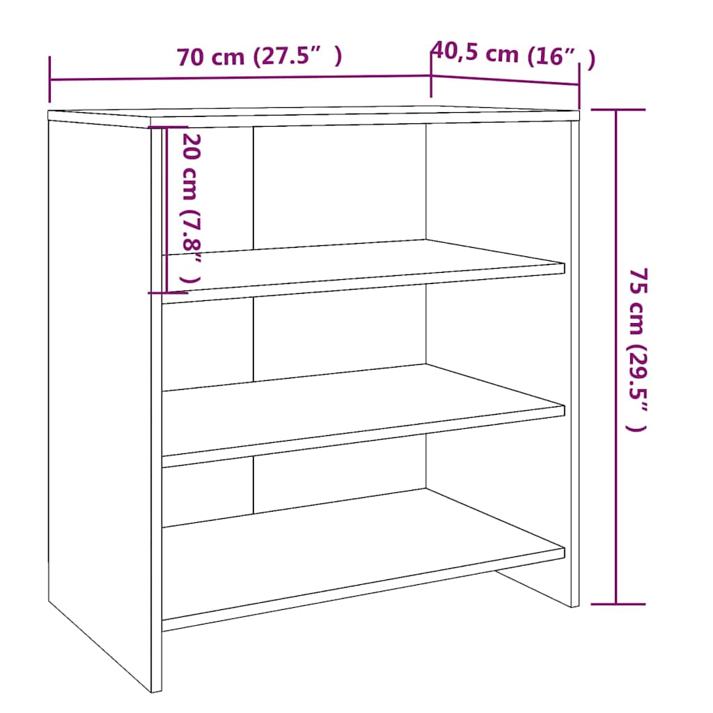 2-tlg. Sideboard Räuchereiche Holzwerkstoff