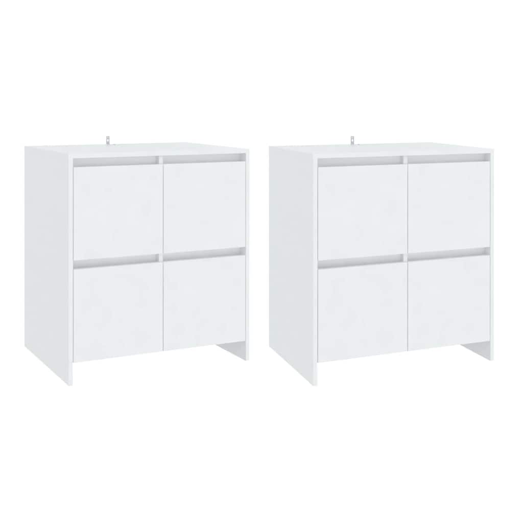 Sideboards 2 Stk. Weiß 70x41x75 cm Holzwerkstoff