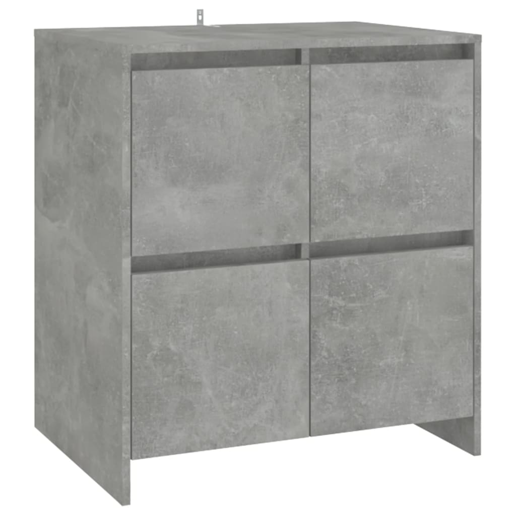 Sideboards 2 Stk. Betongrau 70x41x75 cm Holzwerkstoff