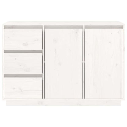 Sideboard Weiß 111x34x75 cm Massivholz Kiefer
