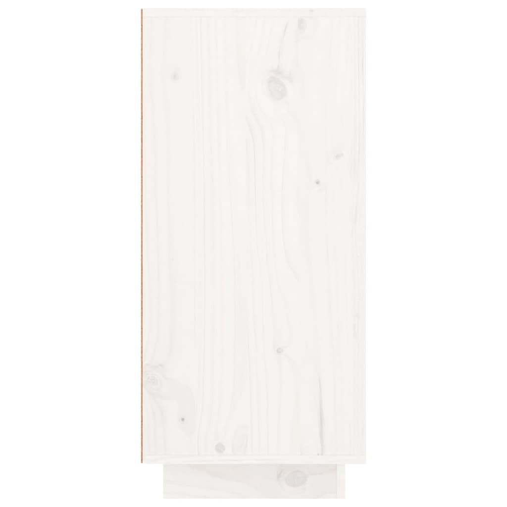 Sideboard Weiß 111x34x75 cm Massivholz Kiefer
