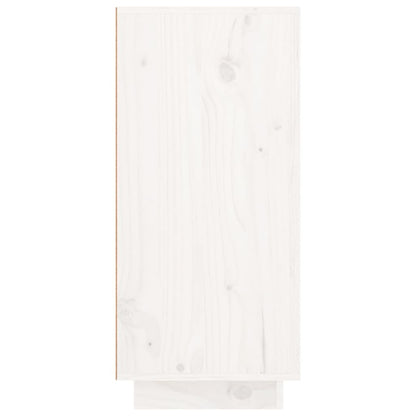 Sideboard Weiß 111x34x75 cm Massivholz Kiefer