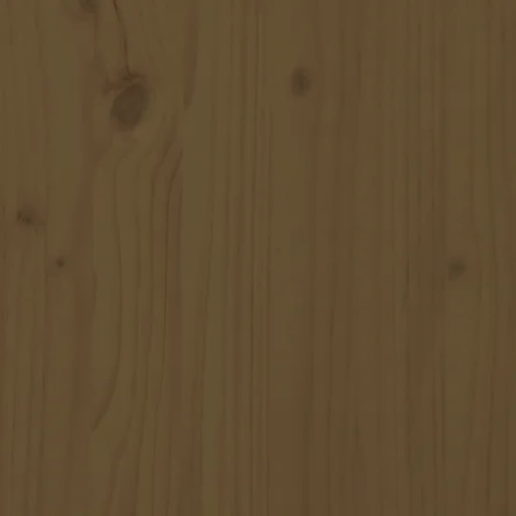 Meuble TV marron miel 90x35x35 cm en bois de pin massif