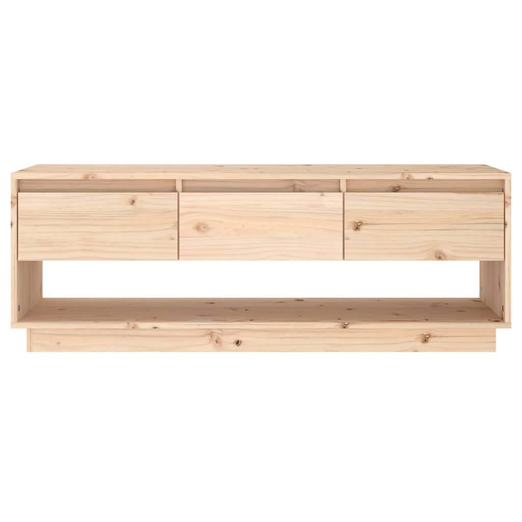 TV-Schrank 110,5x34x40 cm Massivholz Kiefer