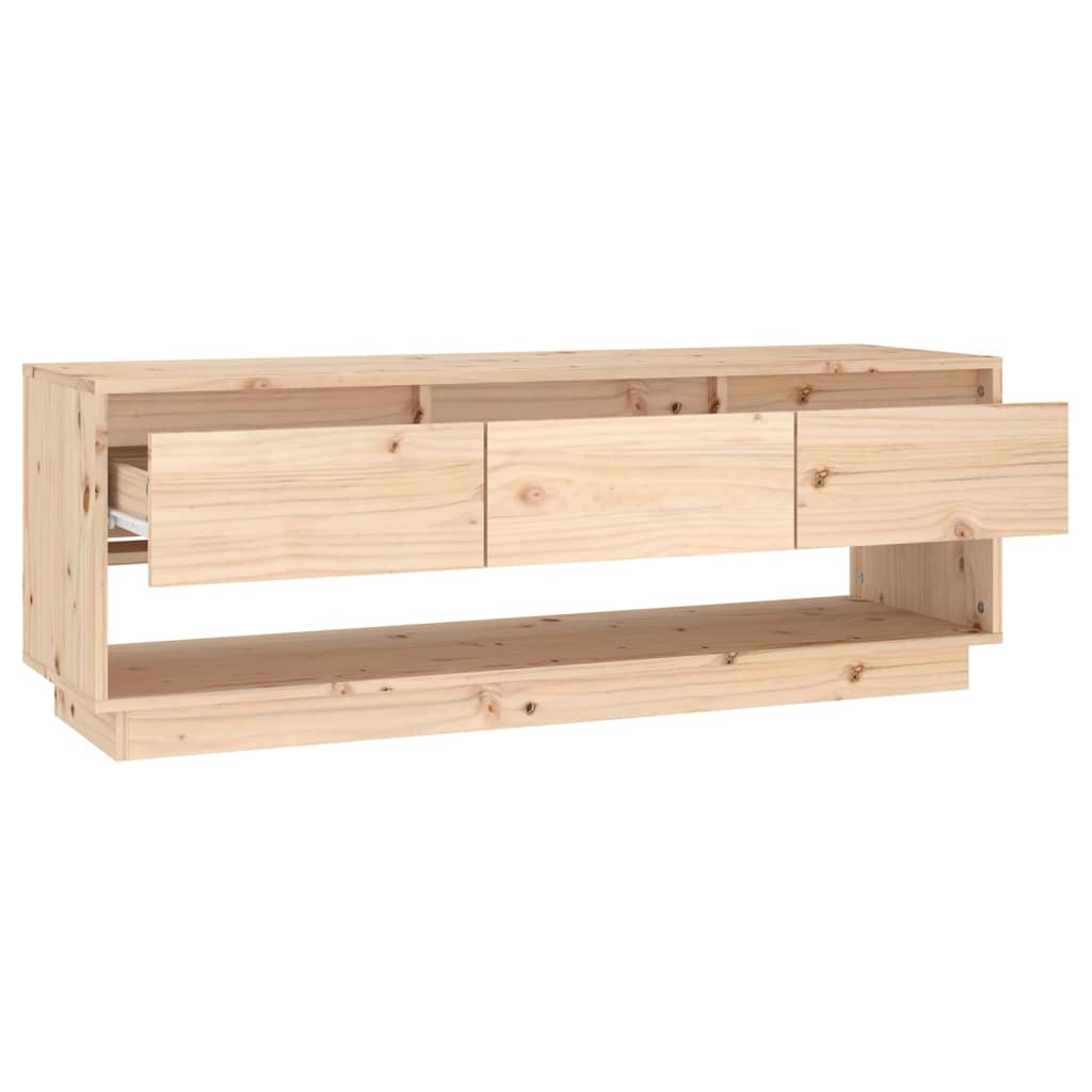 TV-Schrank 110,5x34x40 cm Massivholz Kiefer