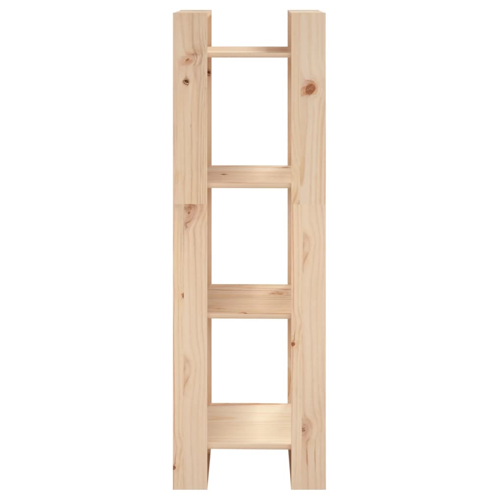 Bibliothèque/séparateur de pièce 41x35x125 cm en bois de pin massif