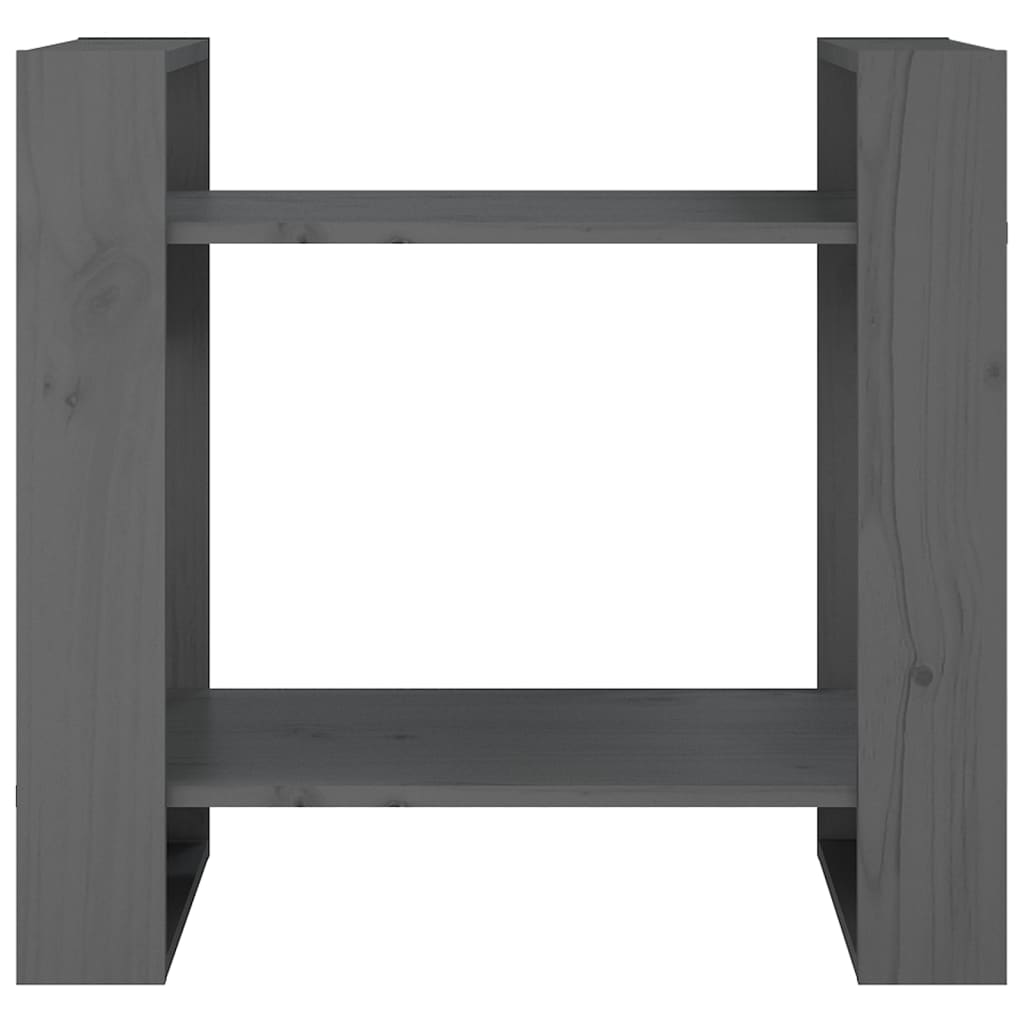 Bibliothèque/séparateur de pièce gris 60x35x57 cm bois de pin massif