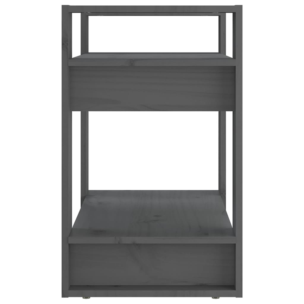 Bibliothèque/séparateur de pièce gris 60x35x57 cm bois de pin massif