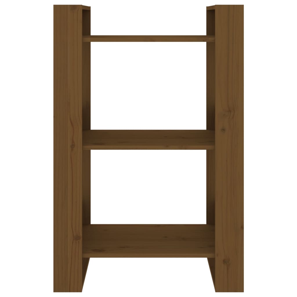 Bibliothèque/séparateur de pièce marron miel 60x35x91 cm bois massif