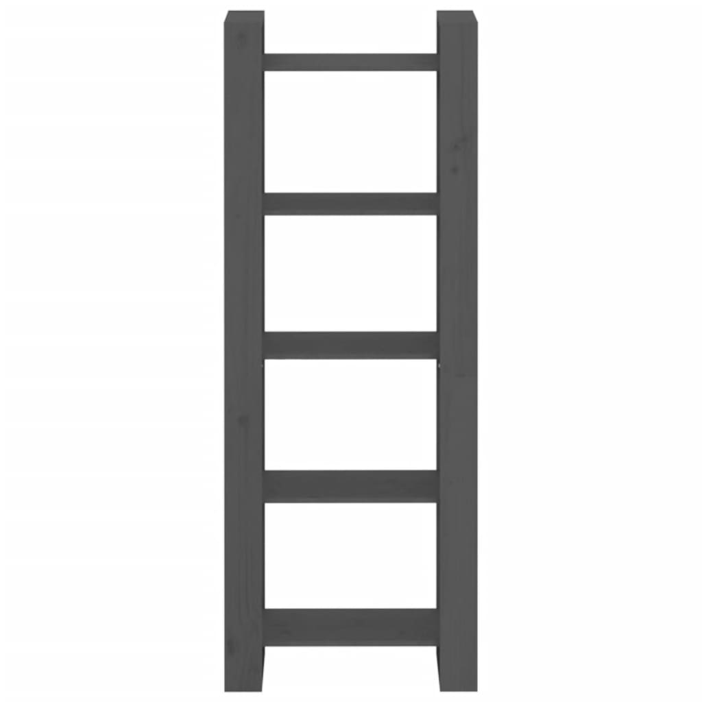 Bibliothèque/séparateur de pièce gris 60x35x160 cm bois massif