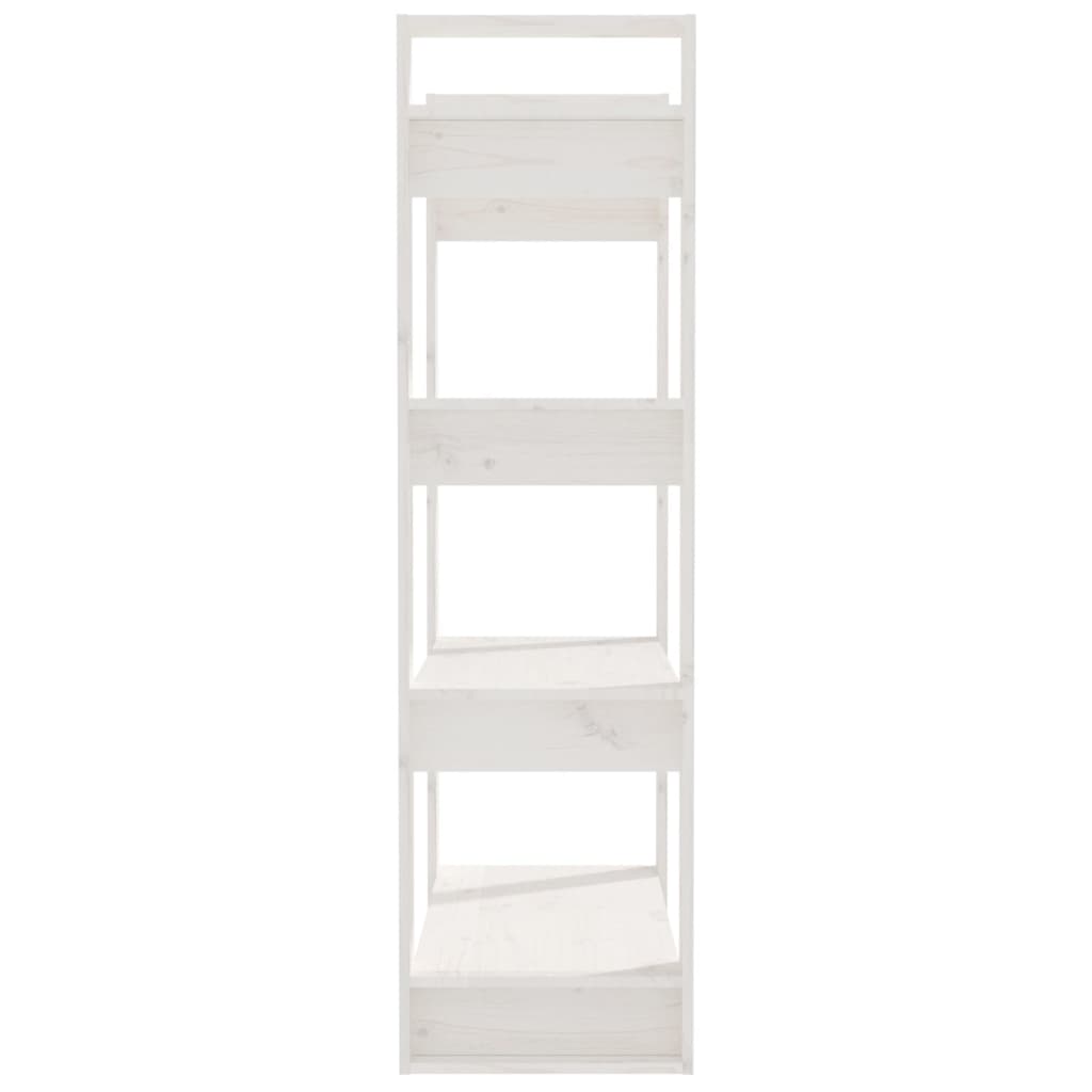 Bookshelf/Room Divider White 80x35x125 cm Solid Pine