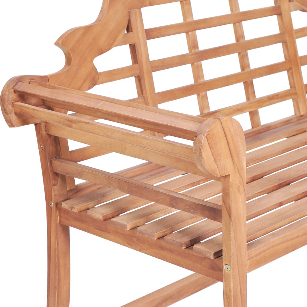 Gartenbank 127x58,5x92,5 cm Massivholz Teak