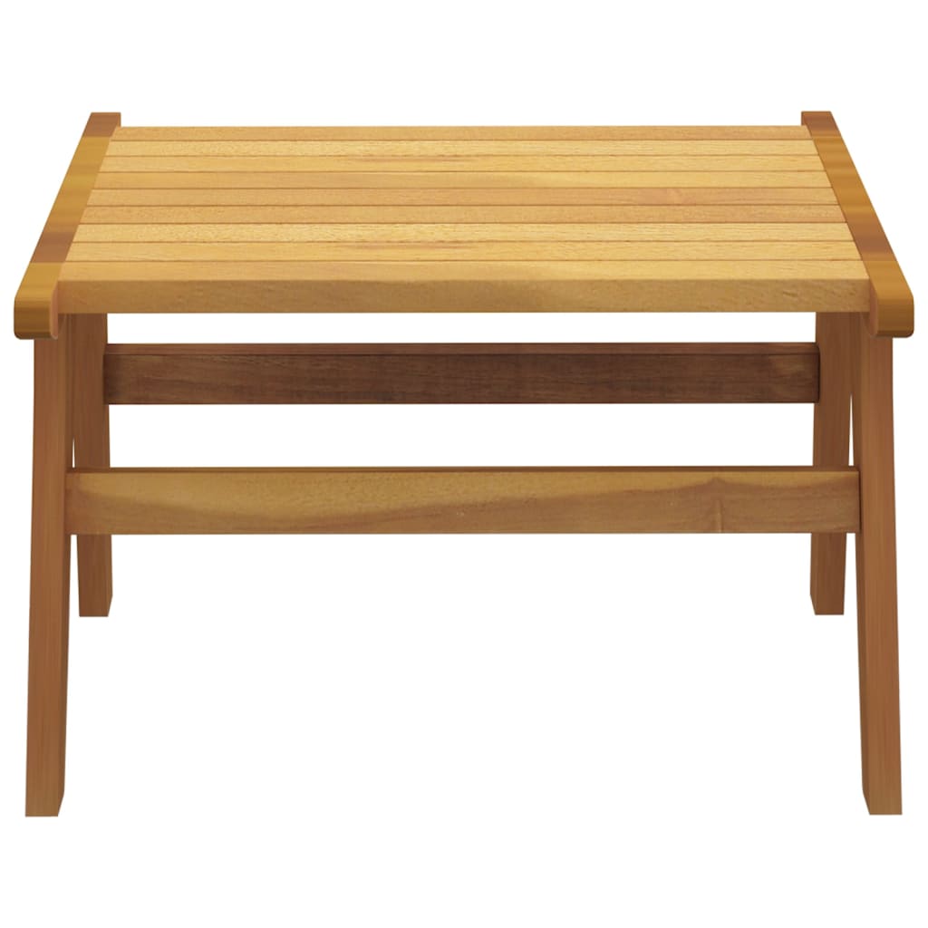 Gartenstuhl mit Fußstütze Massivholz Teak