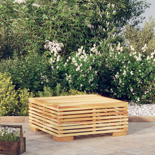 Table basse de jardin 69,5x69,5x31 cm en bois de teck massif