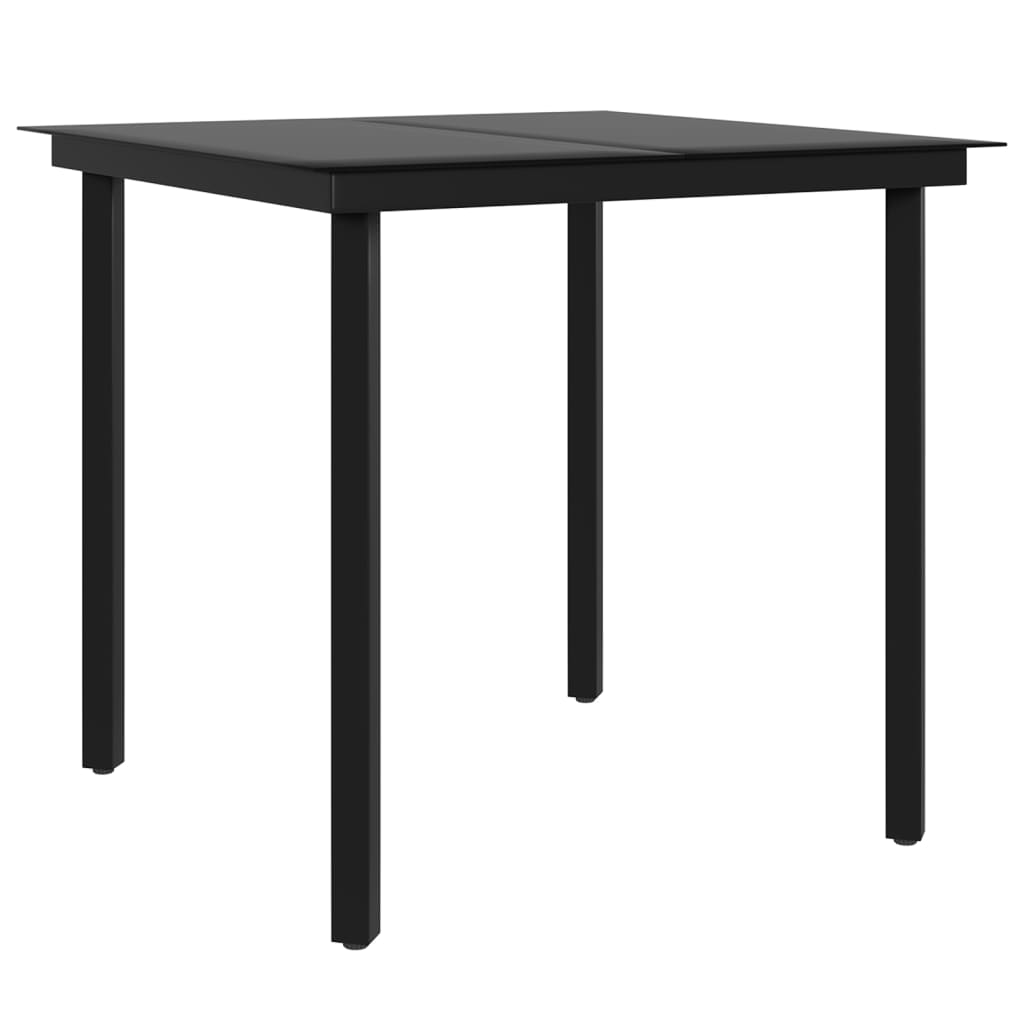 5-tlg. Garten-Essgruppe mit Kissen Schwarz