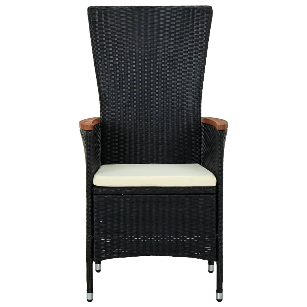 3-tlg. Garten-Essgruppe mit Kissen Schwarz