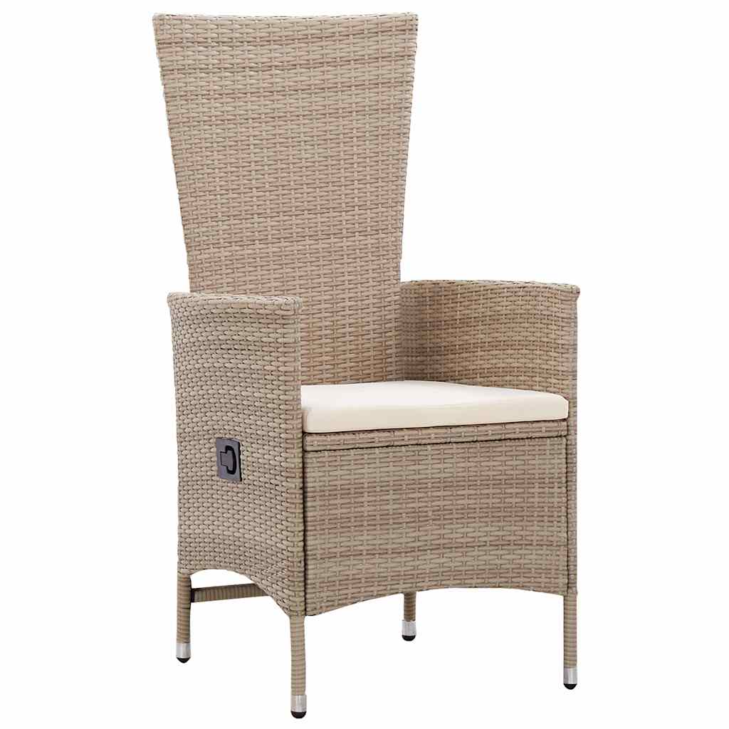 3-tlg. Garten-Essgruppe mit Kissen Beige