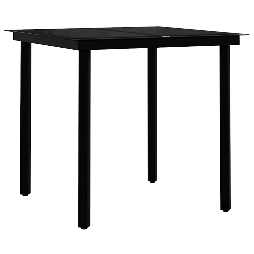 5-tlg. Garten-Essgruppe mit Kissen Schwarz