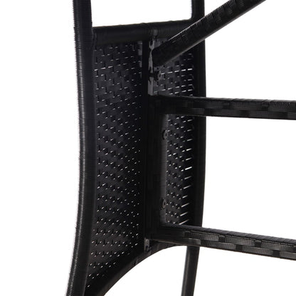 Gartentisch Schwarz 170x80x74 cm Poly Rattan