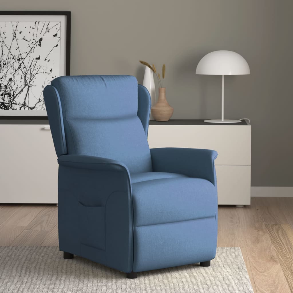 Relaxsessel Blau Stoff
