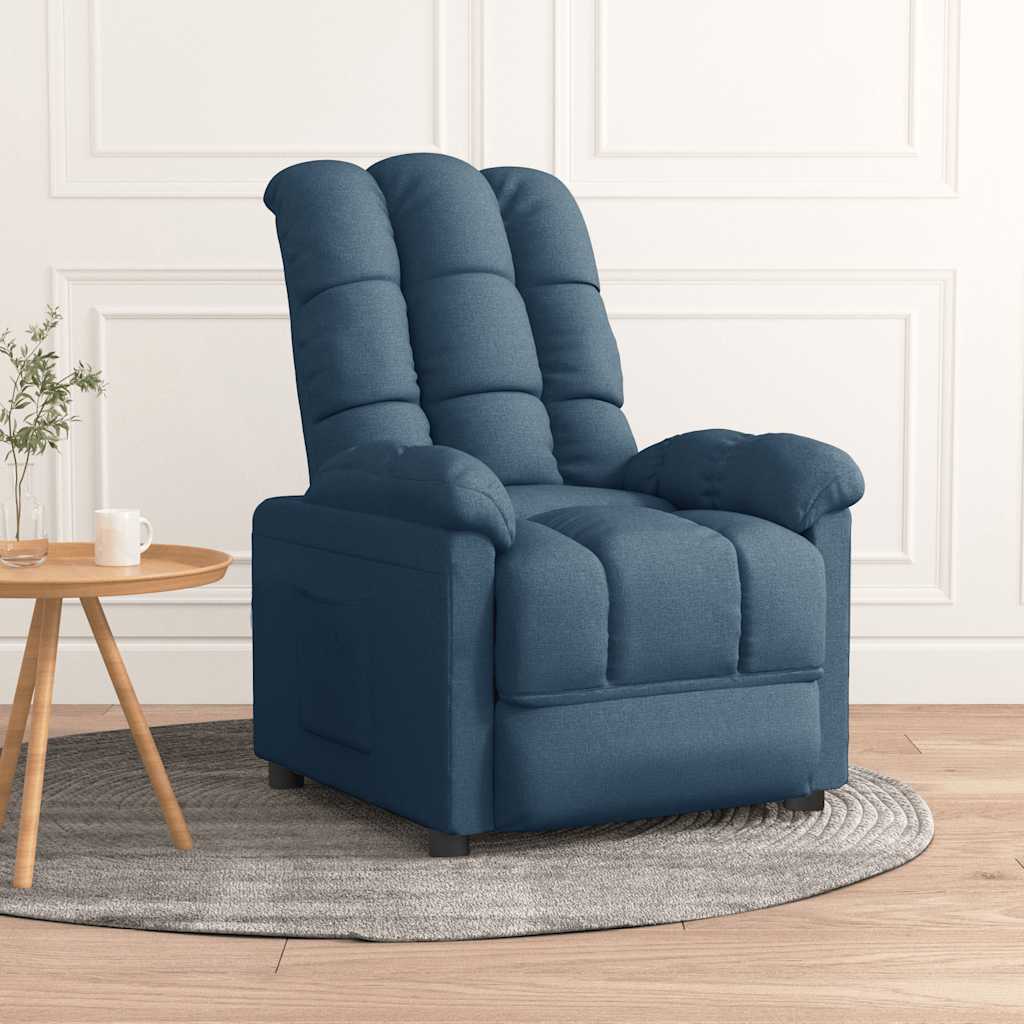 Relaxsessel Blau Stoff