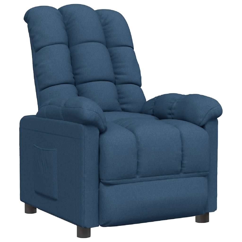 Relaxsessel Blau Stoff