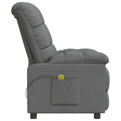 Massagesessel Dunkelgrau Stoff