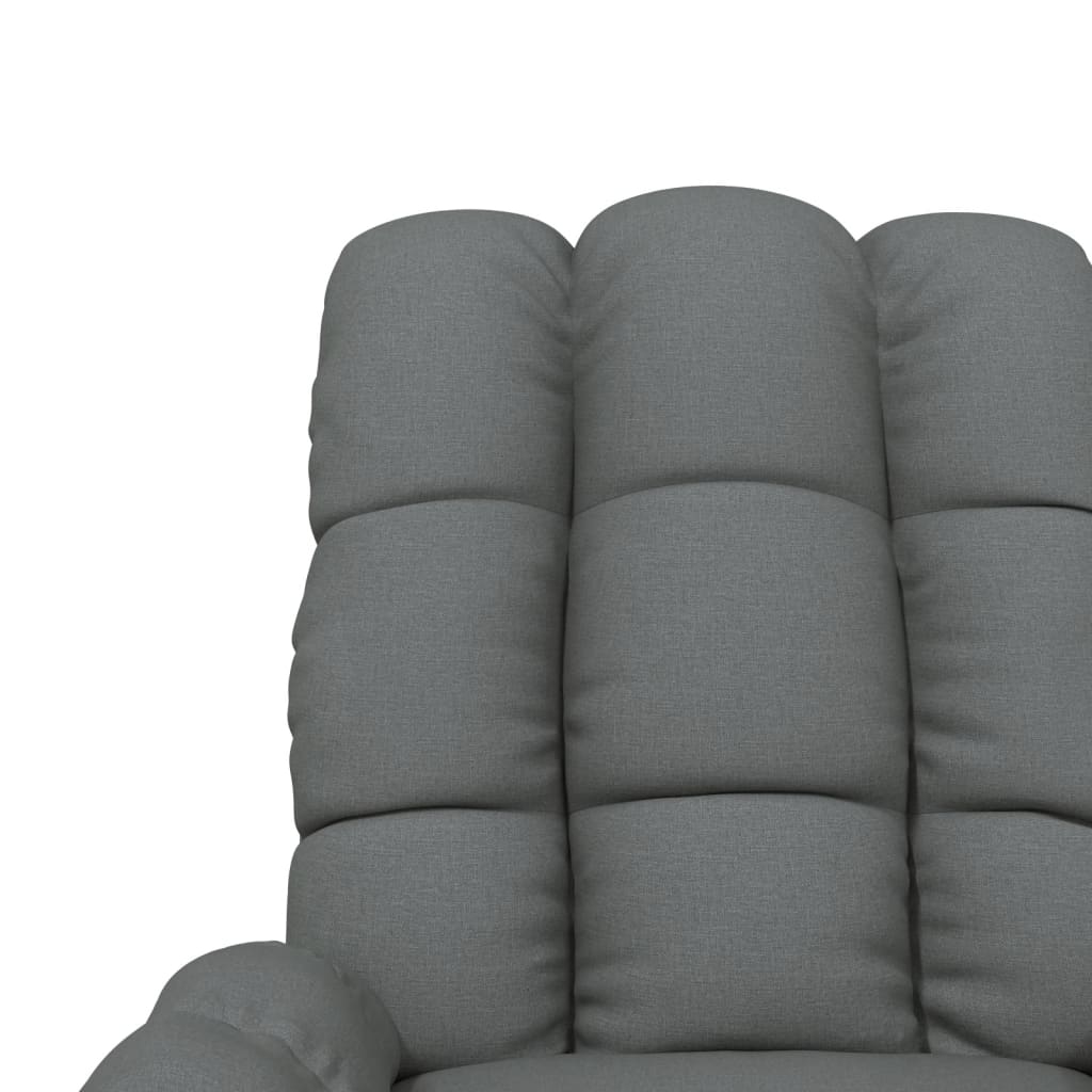 Fauteuil de massage tissu gris foncé