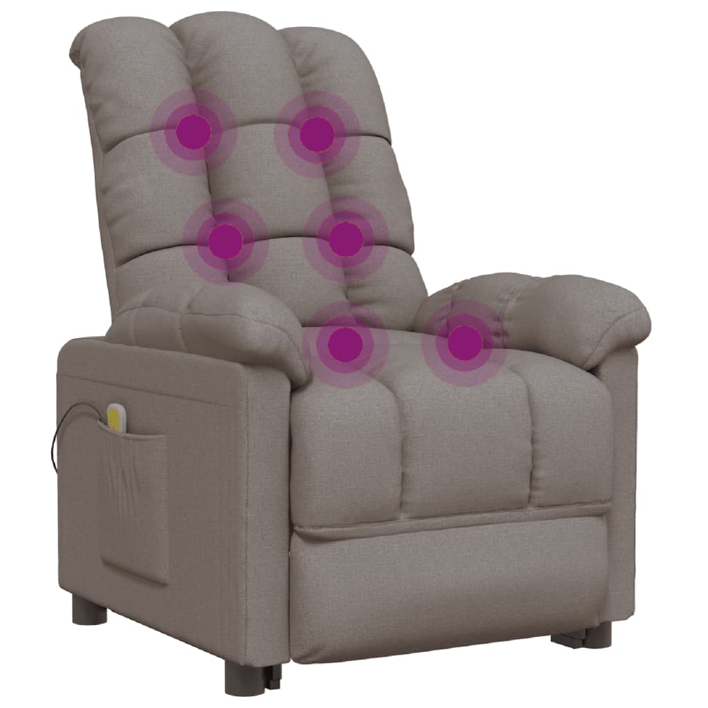 Fauteuil de massage tissu taupe