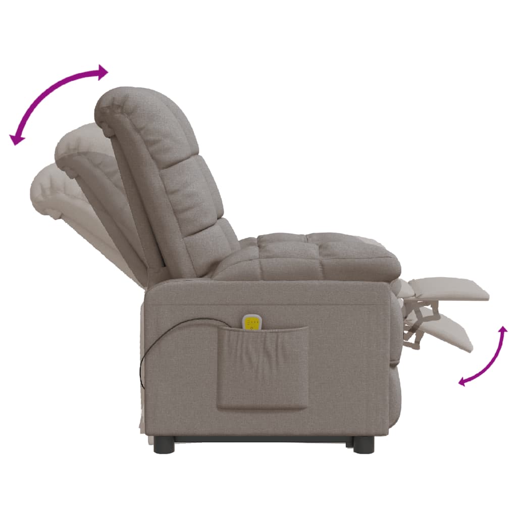 Fauteuil de massage tissu taupe