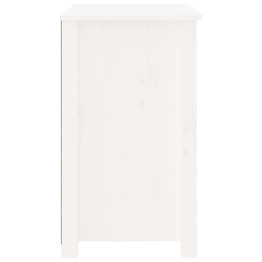 Tables de chevet 2 pcs. Blanc 50x35x61,5 cm bois de pin massif