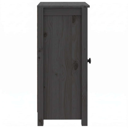 Sideboards 2 Stk. Grau 39x35x80 cm Massivholz Kiefer