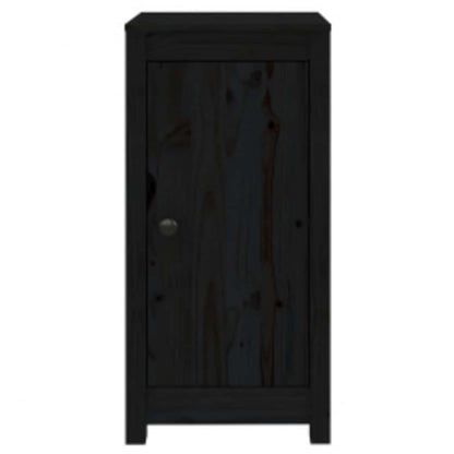 Sideboards 2 Stk. Schwarz 39x35x80 cm Massivholz Kiefer