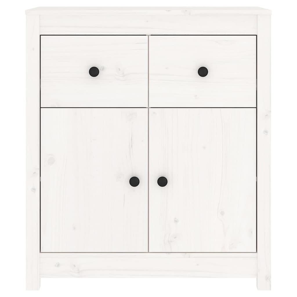 Sideboard Weiß 70x35x80 cm Massivholz Kiefer