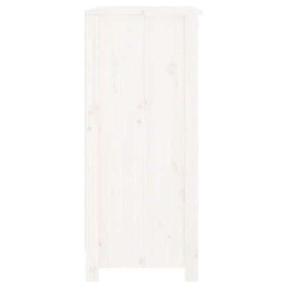 Sideboard Weiß 70x35x80 cm Massivholz Kiefer