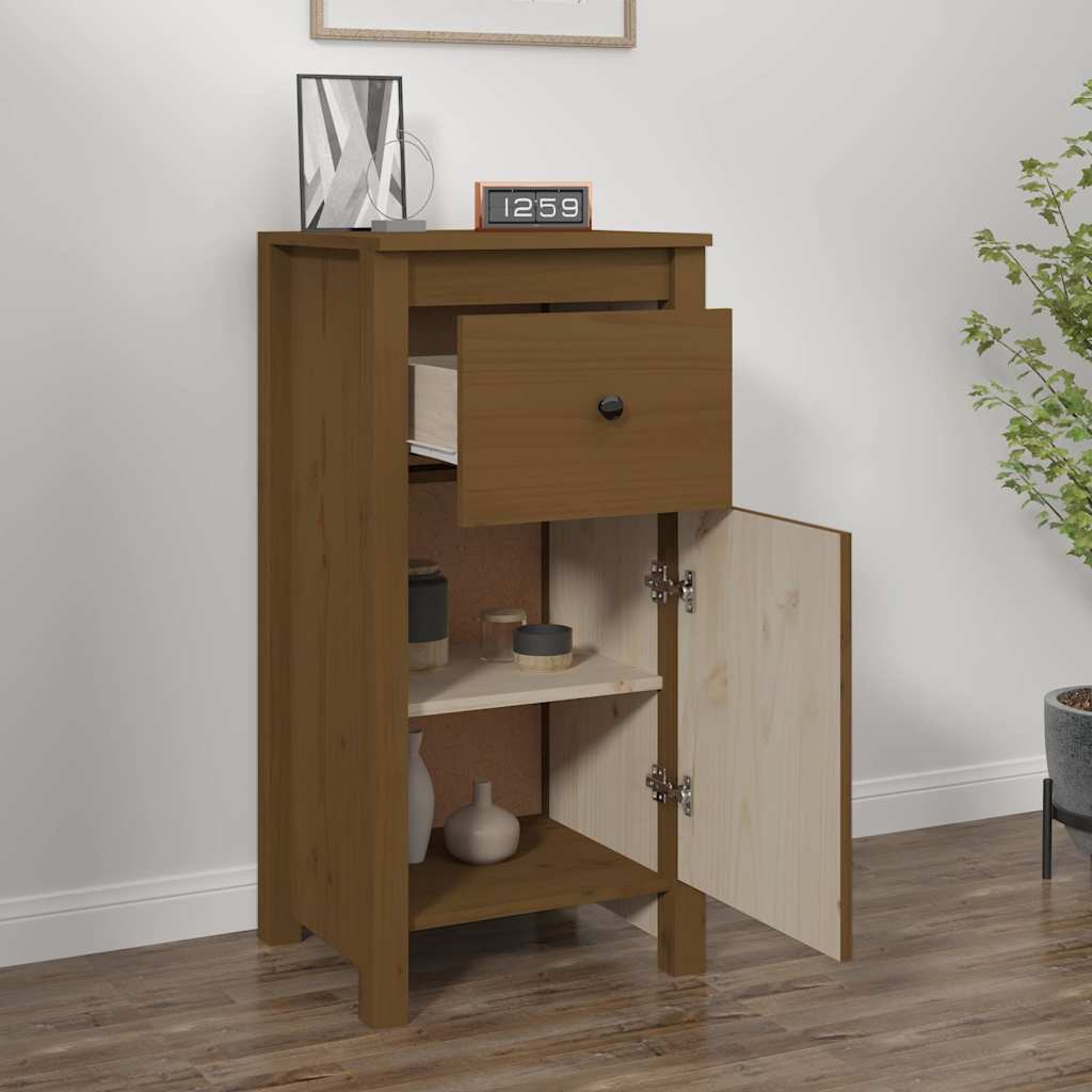 Sideboard Honigbraun 40x35x80 cm Massivholz Kiefer
