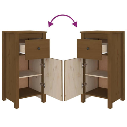 Sideboards 2 Stk. Honigbraun 40x35x80 cm Massivholz Kiefer