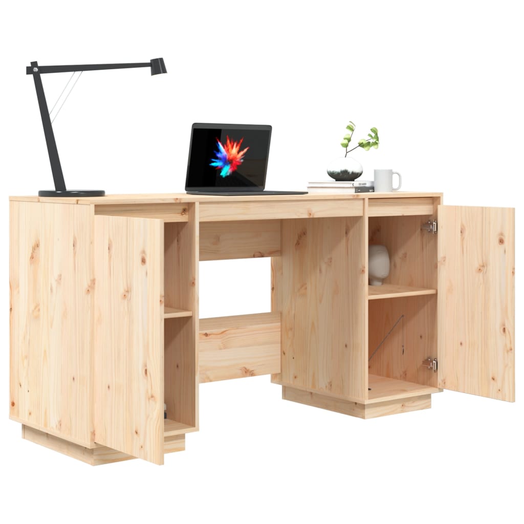 Bureau 140x50x75 cm en pin massif