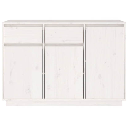 Sideboard Weiß 110x34x75 cm Massivholz Kiefer