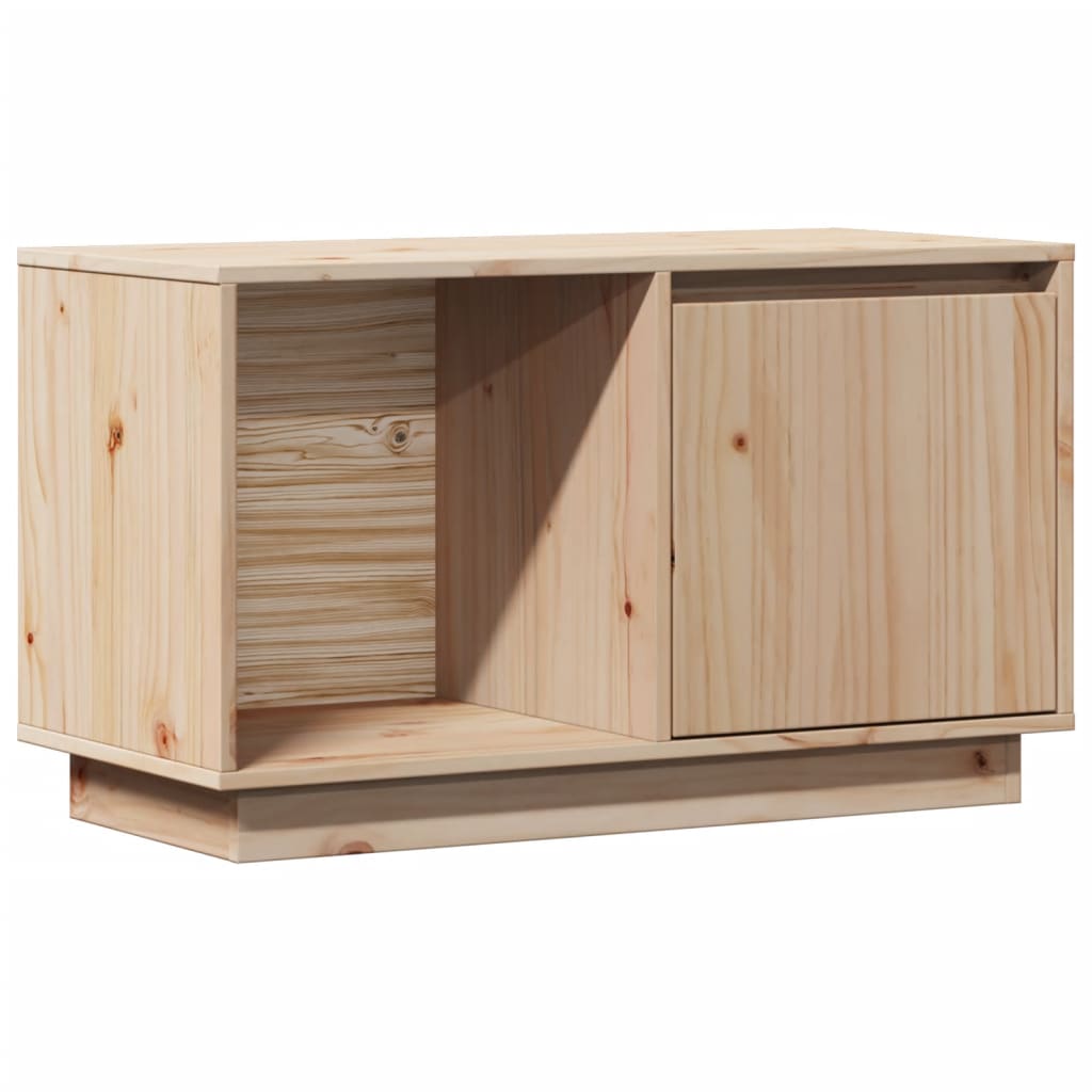 Meuble TV 74x35x44 cm en bois de pin massif