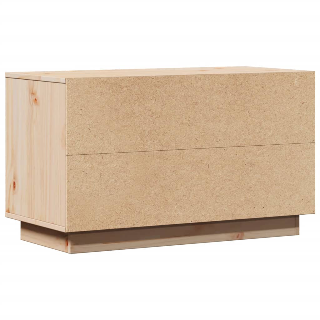 Meuble TV 74x35x44 cm en bois de pin massif