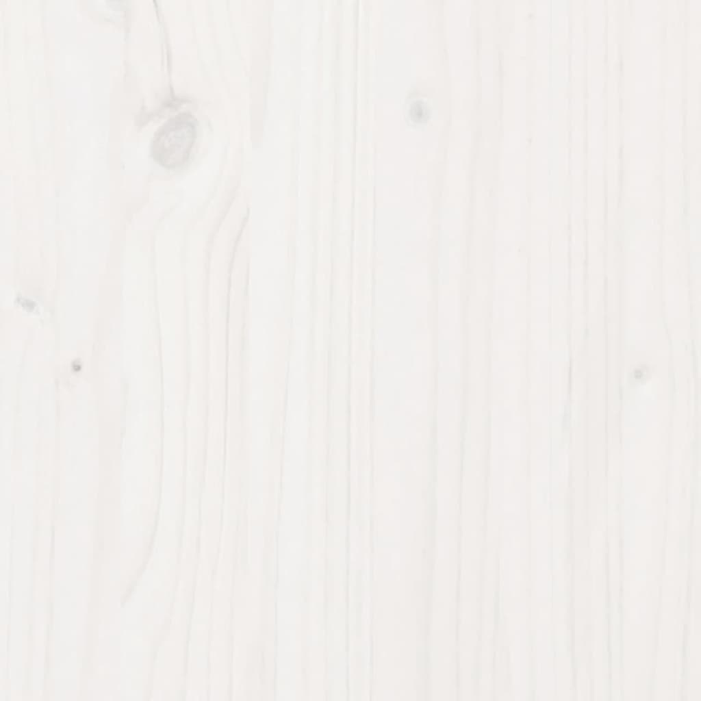 Meuble TV blanc 74x35x44 cm en bois de pin massif