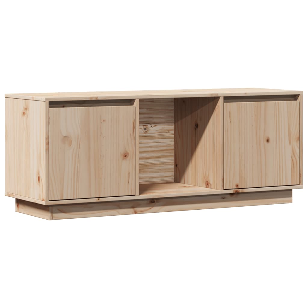 TV-Schrank 110,5x35x44 cm Massivholz Kiefer