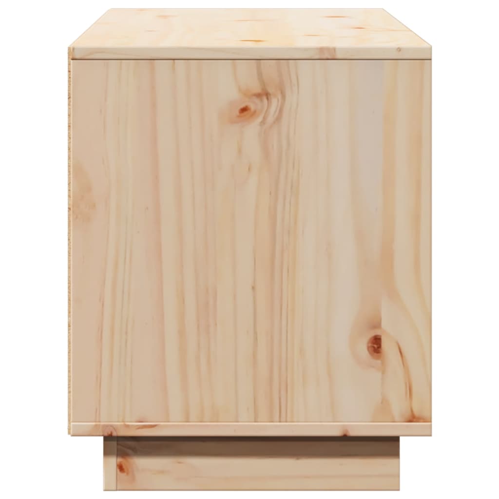 Meuble TV 110,5x35x44 cm en bois de pin massif